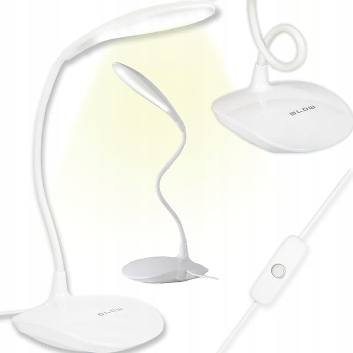 LAMPKA BIURKOWA NA BIURKO LED SZKOLNA NOCNA USB STOJĄCA BIAŁA WYGINANA HQ