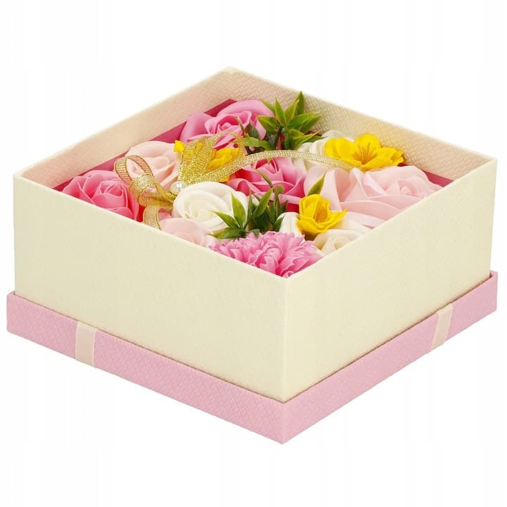 RÓŻE MYDLANE PREZENT KWIATY FLOWER BOX BUKIET NA MIKOŁAJKI PUDEŁKO RÓŻ