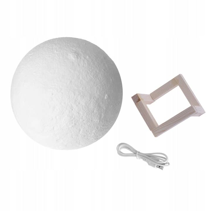 Kolorowa LAMPKA NOCNA 3D Duży Księżyc 48cm MOON MOONLIGHT LED RGB + pilot