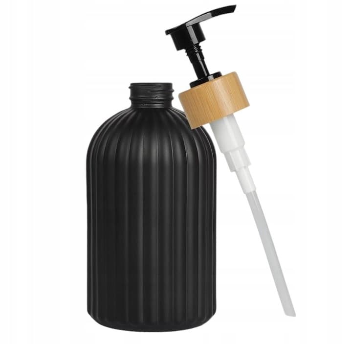POJEMNIK DOZOWNIK DO MYDŁA PŁYNU ŻELU DYSPENSER NA MYDŁO CZARNY 400 ML