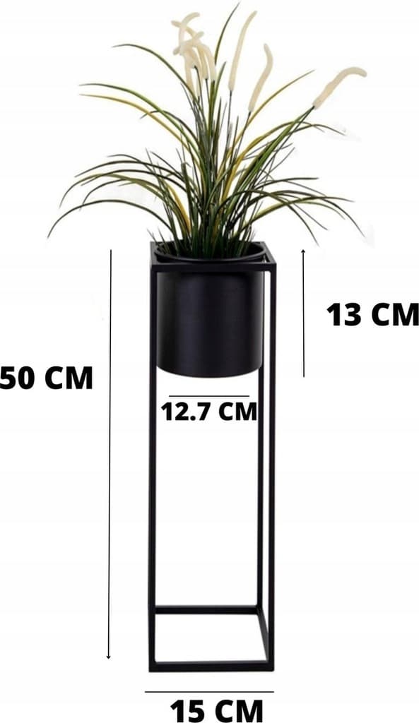 Kwietnik Skrzynka Stojak na Kwiaty LOFT Czarny Mat