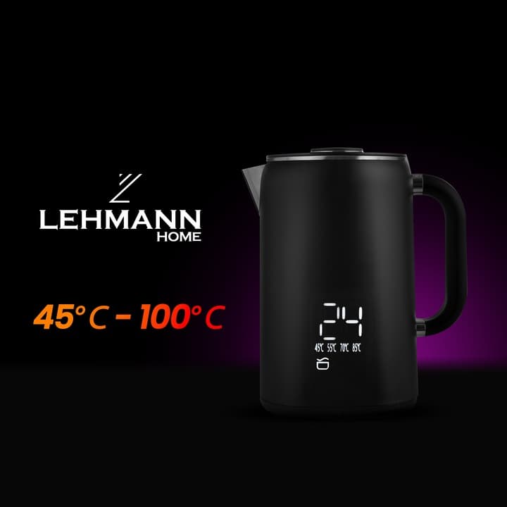 CZAJNIK ELEKTRYCZNY BEZPRZEWODOWY Z REGULACJA TEMPERATURY DOTYKOWY LED 1,7L