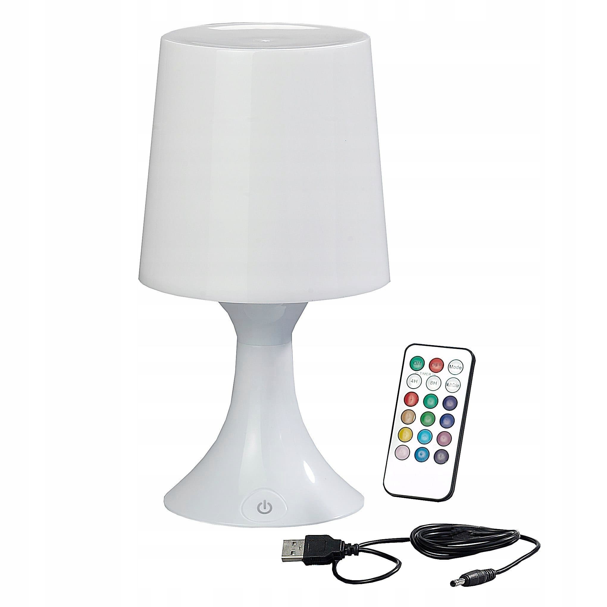 LAMPKA LED STOŁOWA NOCNA WIELOKOLOROWA + PILOT