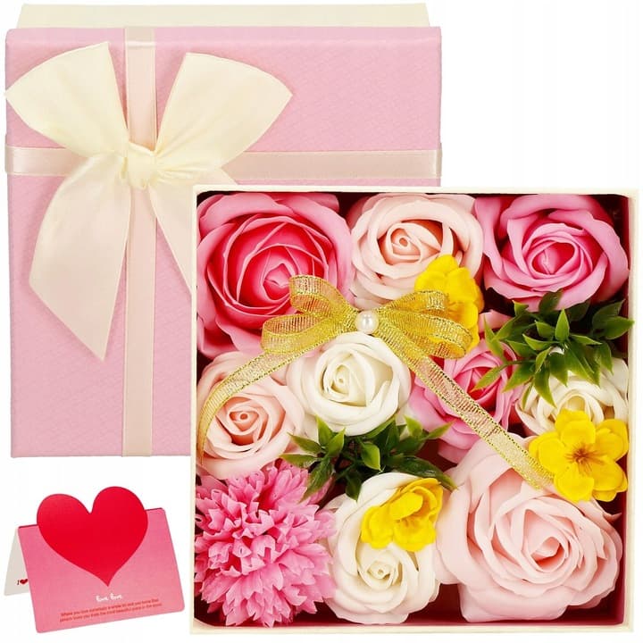 RÓŻE MYDLANE PREZENT KWIATY FLOWER BOX BUKIET NA MIKOŁAJKI PUDEŁKO RÓŻ