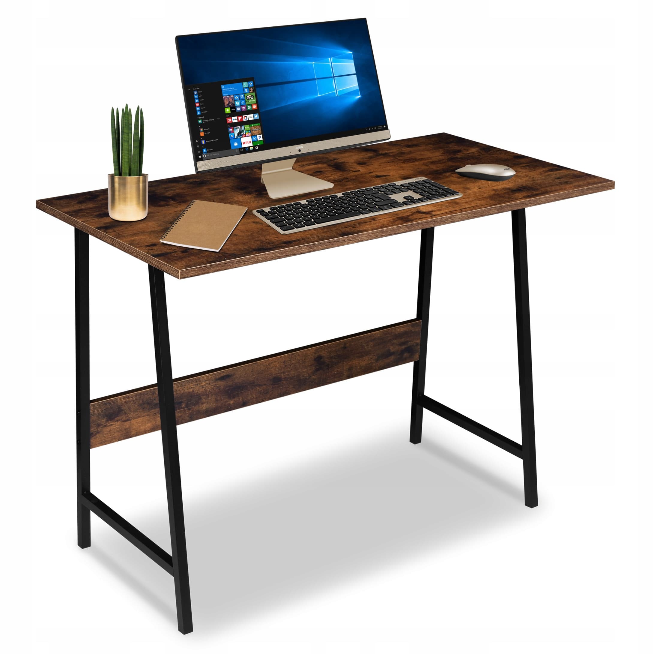 Biurko komputerowe małe na laptopa PC szkolne loft industrialne 100 cm