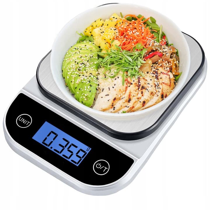 WAGA KUCHENNA 1G - 5KG DOTYKOWE PRZYCISKI ELEKTRONICZNA TIMER TERMOMETR