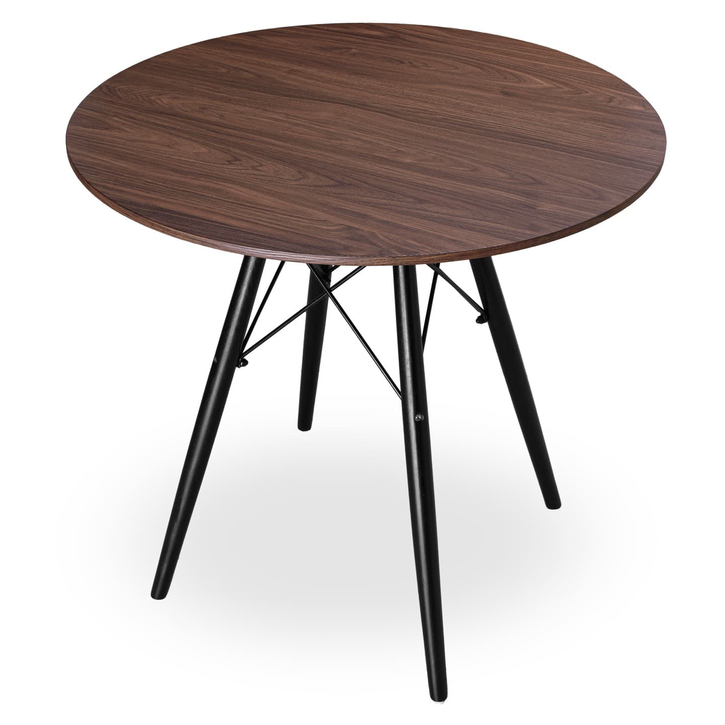 STÓŁ OKRĄGŁY 80 cm STOLIK KAWOWY LOFT DSW BRĄZOWY CZARNY BIAŁY DO SALONU JADALNI KUCHNI