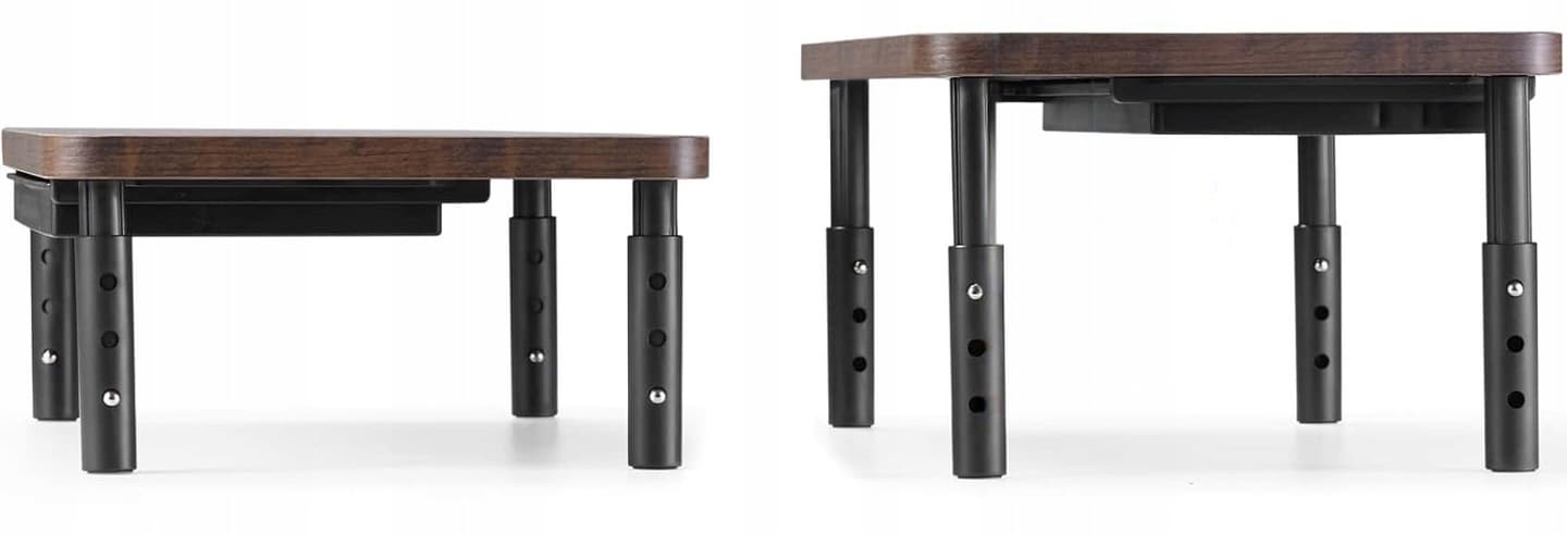 PODSTAWKA POD MONITOR LAPTOP PÓŁKA Z SZUFLADĄ NADSTAWKA REGULOWANA LOFTOWA