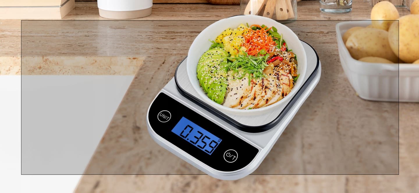 WAGA KUCHENNA 1G - 5KG DOTYKOWE PRZYCISKI ELEKTRONICZNA TIMER TERMOMETR