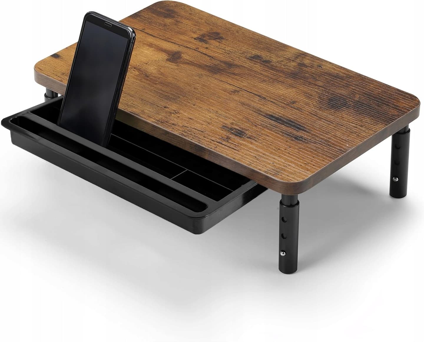 PODSTAWKA POD MONITOR LAPTOP PÓŁKA Z SZUFLADĄ NADSTAWKA REGULOWANA LOFTOWA