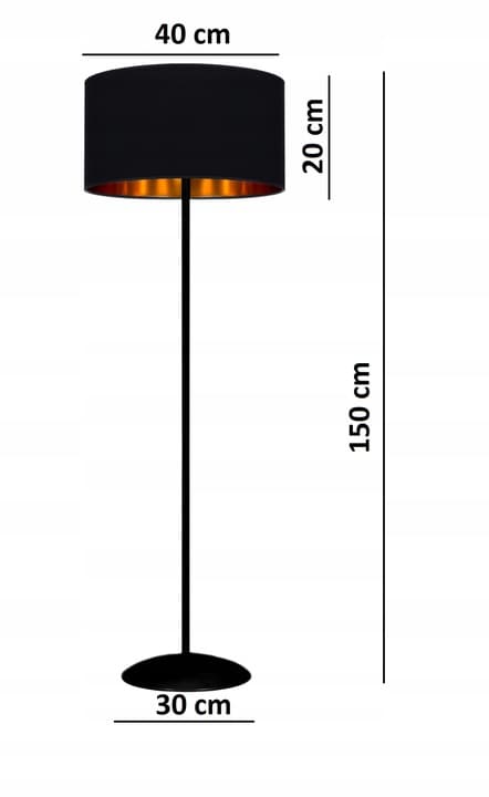 LAMPA STOJĄCA PODŁOGOWA TRÓJNÓG ABAŻUR LED 40 CM