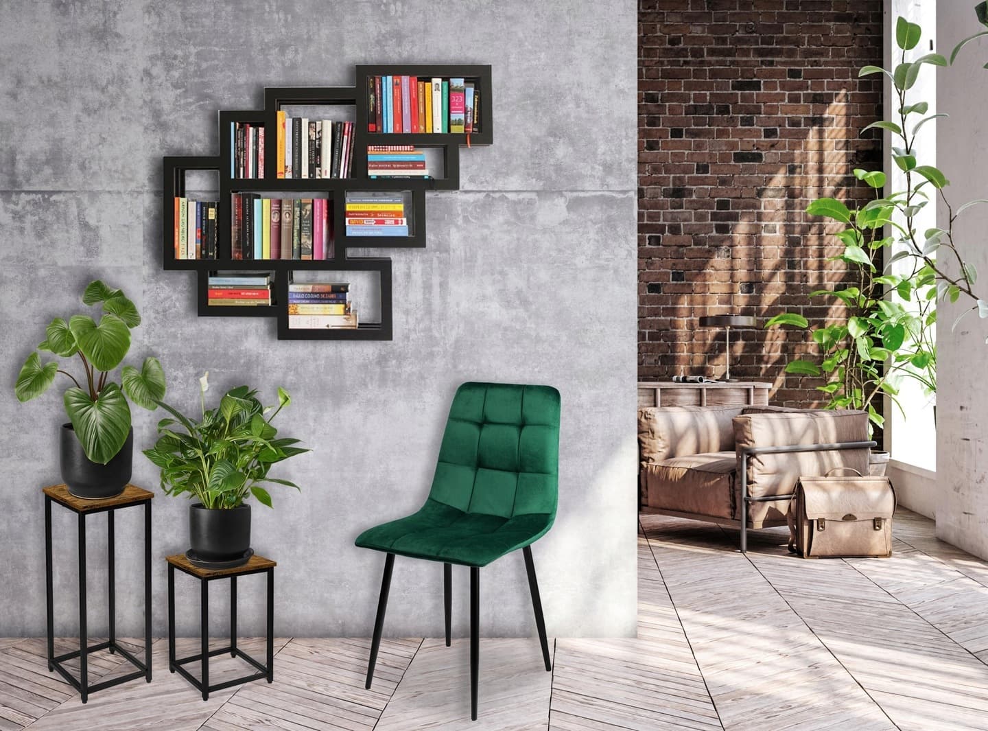KWIETNIK STOJĄCY LOFT INDUSTRIAL STOJAK NA KWIATY DONICZKI ROŚLINY METALOWY
