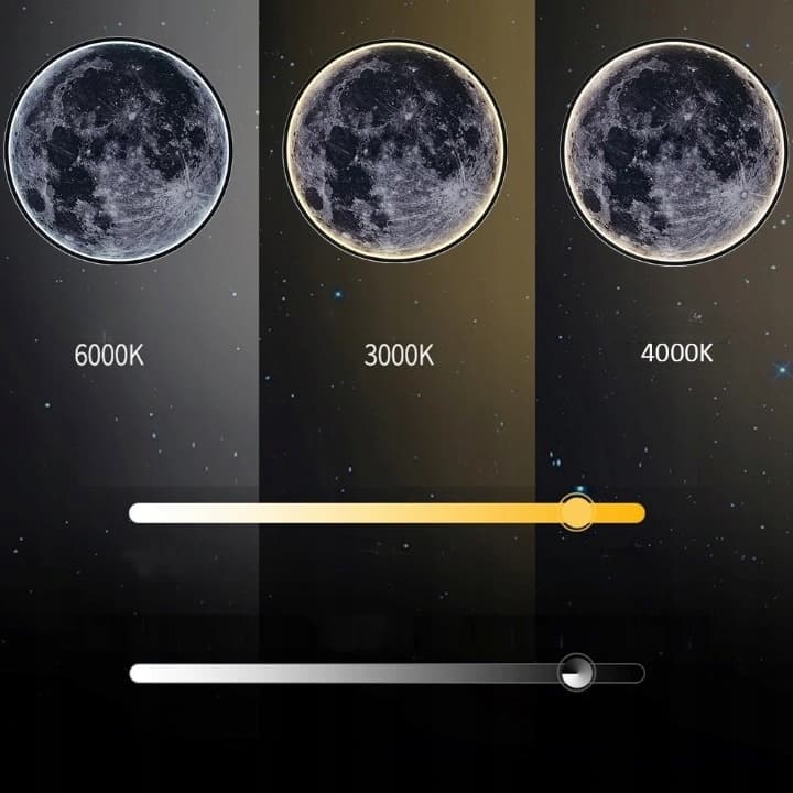 Lampa LED KSIĘŻYC MOON 3D Sufitowa Ścienna Kinkiet Plafon 60cm APKA + PILOT