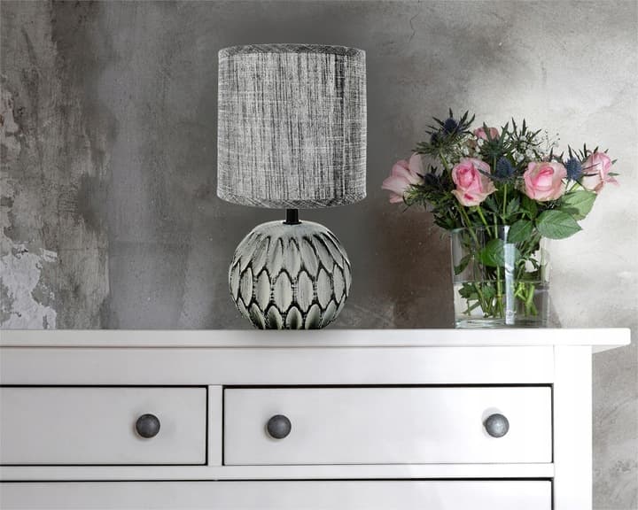 Dekoracyjna lampka nocna STOŁOWA ceramiczna do sypialni na stolik nocny