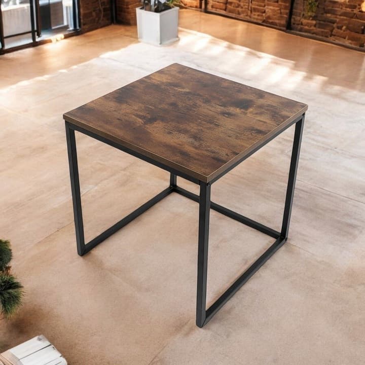 Stoliki Kawowe 2w1 Kwadratowe w Stylu LOFT Industrialnym 2 Stolik Do Salonu